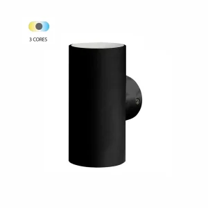 APLIQUE DE PAREDE 18W 3EM1 PRETO-REDON IP65.ZAGREB-2D