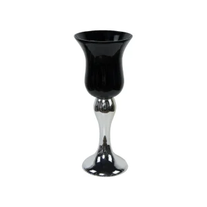 Vaso Vidro Preto/ Pratado