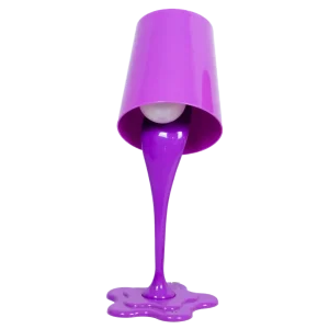Abajur De Balde de Tinta Lilas E27 1x40w
