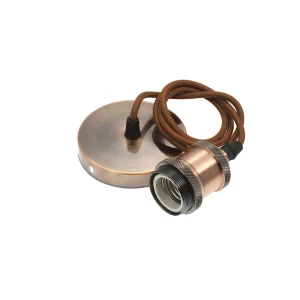 SUSPENSÃO  COM SUPORTE E27MAX 100W-BRONZE ESTELLE-B