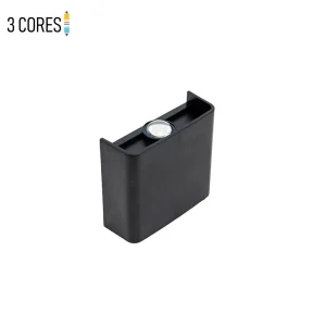 FOCO DUPLO 1*2W-3EM1-IP65-PRETO-BINO