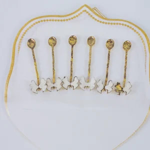 Conjunto de colheres de chá dourado de 6 Peças