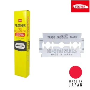 Feather Lâmina de substituição de borda dupla HI-INOXIDÁVEL Japão