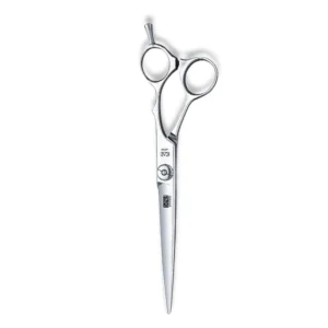 Kasho Tesoura de corte de cabelo semi-deslocada verde
